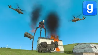 War of The Worlds Tripods VS The Army Epic NPC Fight Garry's Mod