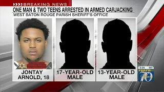 1 adult, 2 juveniles arrested in overnight armed carjacking in West Baton Rouge