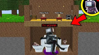 TV WOMAN APARECE DEBAJO DE MI CAMA EN MINECRAFT 😱| MICHI MIAU Y BEBE NOOB VS TV WOMAN