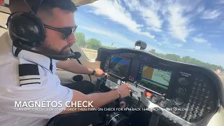 how to fly a TECNAM p-2008. normal procedures for taxi, take-off and landing. all you need to know.