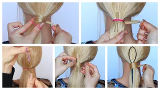 HOW TO HIDE A HAIRBAND / ELASTIC | 5 WAYS - EASY HAIR HACKS #shorts