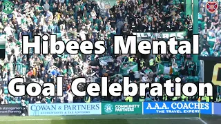 Hibs Fans Mental Goal Celebration - Hibs 1 - Hearts 0 - 15 April 2023