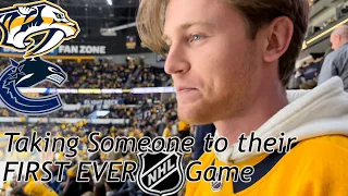 Taking Someone to their FIRST EVER NHL Game | Nashville Predators vs Vancouver Canucks