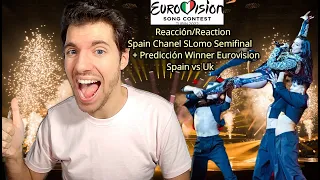 Spain/España Chanel "SloMo" Semifinal Live Reaction/Reacción + Prediction Winner Eurovision 2022