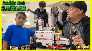 ZOMBIES want our WWE WREKKIN SLAMBULANCE | D&D SQUAD