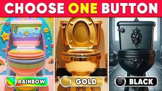 Choose One Button! Rainbow, Gold or Black Edition 🌈💛🖤 Pup Quiz