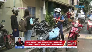 Mga sasakyang iligal na nakaparada sa Brgy. West Crame, hinatak ng MMDA | UB