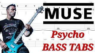 Muse - Psycho | Play Along BASS TABS | Tutorial | Lesson