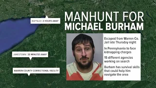Police release new details on the scope of the search for escaped inmate Michael Burham