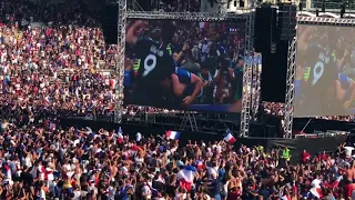 2018 World Cup France wins!  'allez les Bleus!'  Bordeaux Fan Fest