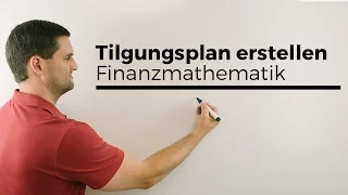 Tilgungsplan erstellen bei gleicher Annuität, Bausparen, Darlehen, Finanzmathematik