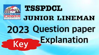 TSSPDCL JLM 2023 QUESTION PAPER EXPLANATION IN TELUGU