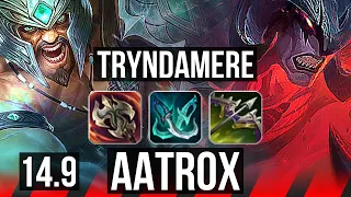 TRYNDAMERE vs AATROX (TOP) | Rank 3 Trynda, 6 solo kills | EUW Challenger | 14.9