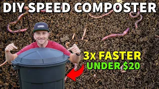 How To Make Unlimited Compost FAST In A $20 Trash Can: EASY DIY Guide