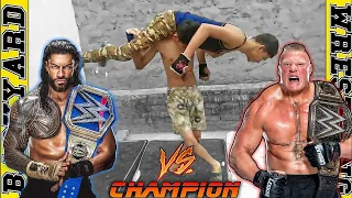 WWE - Wrestlemania 34 Roman Reigns vs Brock Lesnar Full Match | Backyard Wrestling