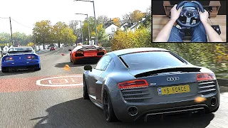 Audi R8 V10 Plus - Forza Horizon 4 | Logitech G920 Steering Wheel Gameplay (4K)