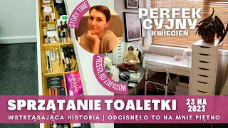 CLEAN WITH ME: SPRZĄTANIE TOALETKI I ORGANIZACJA KOSMETYKÓW 💄 WSTRZĄSAJĄCA HISTORIA I STORY TIME 😧