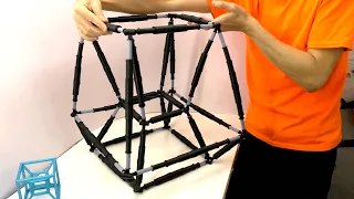 🌑 Я сделал Гиперкуб на 3Д принтере 4d Hypercube 3D print Tesseract  #Shorts  Игорь Белецкий