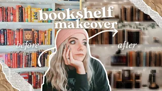 so I did this to my books... ✨ aesthetic bookshelf makeover