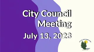 July 13, 2023 Regular Business Meeting