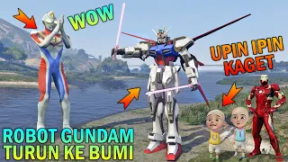 AKHIRNYA UPIN IPIN BERTEMU ROBOT GUNDAM RAKSASA. DIPANGGIL IRON MAN - GTA 5 BOCIL SULTAN