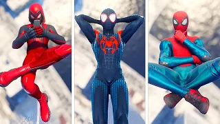 Marvel's Spider-Man: Miles Morales - Jumping From The Highest Point With Every Suits