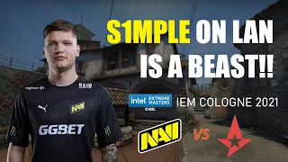 WHAT AN ACE WHAT A CLUTCH! NAVI VS ASTRALIS - S1MPLE POV | IEM Cologne 2021 CSGO