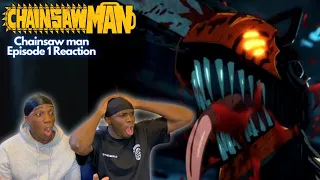 CRAZIEST ANIME EVER!! First time reacting to Chainsaw Man Group Reaction!