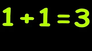 Prove that 1+1=3  || How To Proof 1+1=3  ||  Proof that 1 = 2  ||  math puzzle