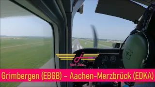 First flight to Germany: Grimbergen (EBGB) - Aachen-Merzbrück (EDKA)