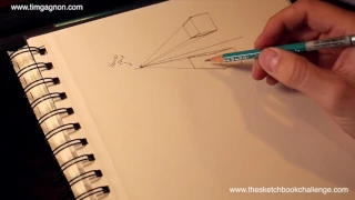 Learn How to Draw - Sketchbook Challenge #11 - 1 point and 2 point perspective