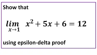 Epsilon-Delta Proof (Quadratic)