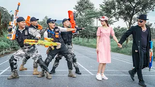 Nerf Guns War :  Couple Police Of SEAL TEAM Rescue The Hostage From Dangerous Team Criminals