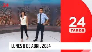 24 Tarde - lunes 8 de abril 2024 | 24 Horas TVN Chile