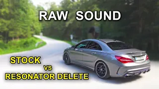 Mercedes CLA45 AMG (c117) Sound | Stock vs Resonator Delete
