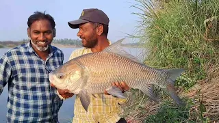 Hyderabad Fishing | Singh Ka Shikar Fishing Food | big Katla Fishing | Fish Barbeque Cooking