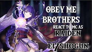 Obey me BROTHERS react to F!MC as Raiden Ei/Shogun // SHORT AGAIN // read desc // 2/2