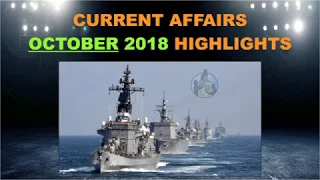 CURRENT AFFAIRS OCTOBER 2018 HIGHLIGHTS