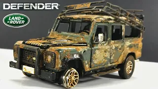 Restoration Range Rover Defender 110 Abandoned Model Car 1/32 scale #restoration