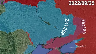 Russian Invasion of Ukraine: Every Day to June 1st using Google Earth