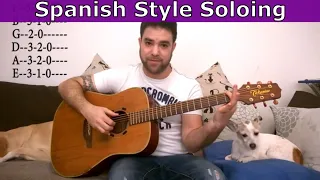 8 Simple Concepts For Spanish-Style Soloing & Improvisation - Guitar Lesson Tutorial w/ TAB