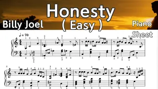 Honesty / Easy Piano Sheet Music /  Billy Joel / by  SangHeart Play