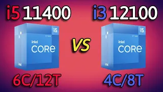 i3 12100 vs i5 11400 - Benchmark and test in 7 Games 1080p