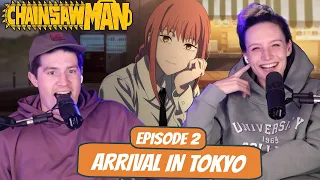 MAKIMA'S NEW PET?! | Chainsaw Man Wife Reaction | Ep 1x2 “Arrival in Tokyo”