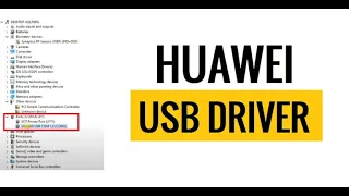 How to install HUAWEI+USB+COM+1.0+driver