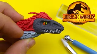 polymer clay pyroraptor from Jurassic World Dominion🦖🪶😃