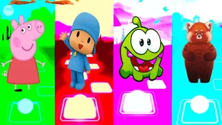 Peppa Pig 🆚 Pocoyo 🆚 Omnom 🆚 Turning Red  🎶 Tiles hop EDM Rush?