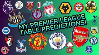 REVIEWING MY PREMIER LEAGUE TABLE PREDICTIONS FOR THE 2023/24 SEASON!