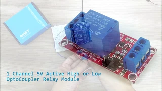 Configurable Active High or Low Relay Module, with opto-isolated input