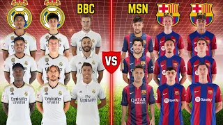 BBC & 2024 Real Madrid 🆚 MSN & 2024 Barcelona (Ronaldo, Messi, Benzema, Neymar, Lewandowski)💪⚽🔥